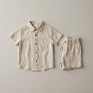 Premium Natural Linen Two-Piece Set