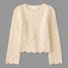 Gemini_Generated_Image_jj893cjj893cjj89 (1) Girls Scalloped Pointelle Sweater - cream