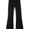Girls Quick Dry V-Waist Flare Leggings - black