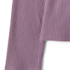 Girls Lace Neck Ribbed Henley Top - purple