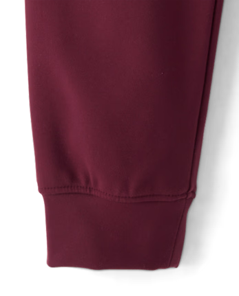 Boys Cozy Tech Jogger Pants - burgundy