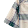 Boys Plaid Poplin Button Up Shirt - cream